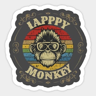 Happy Monkey Sticker